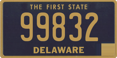 DE license plate 99832