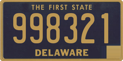 DE license plate 998321