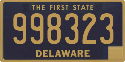 DE license plate 998323