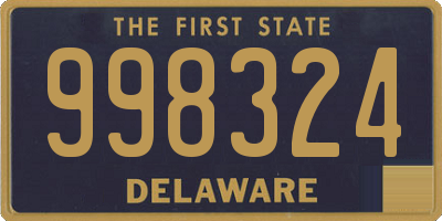 DE license plate 998324