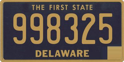 DE license plate 998325