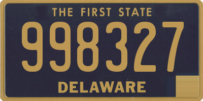 DE license plate 998327