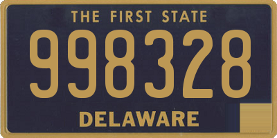 DE license plate 998328