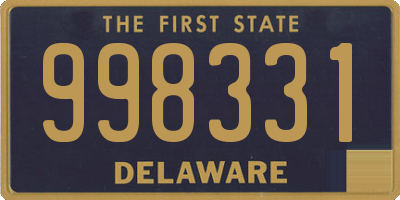 DE license plate 998331