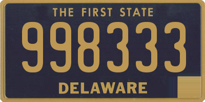 DE license plate 998333