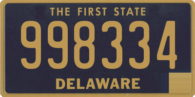 DE license plate 998334