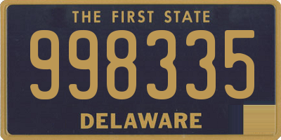 DE license plate 998335