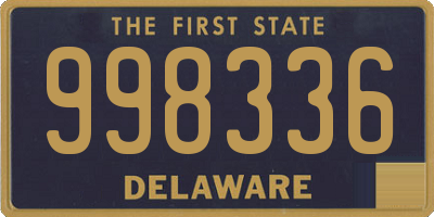 DE license plate 998336