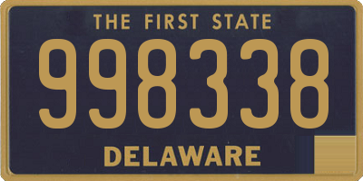 DE license plate 998338