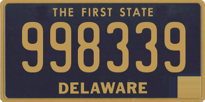 DE license plate 998339