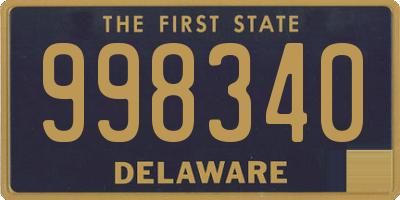 DE license plate 998340