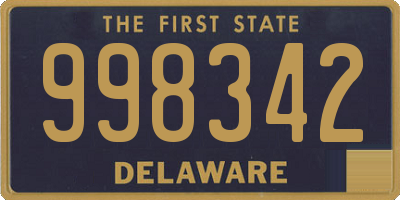 DE license plate 998342