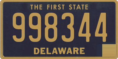 DE license plate 998344