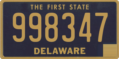 DE license plate 998347