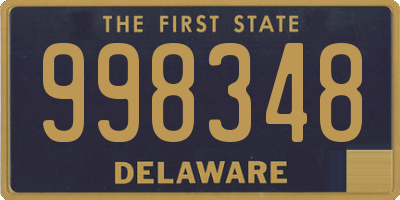 DE license plate 998348