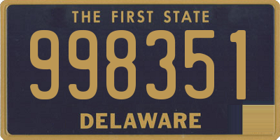 DE license plate 998351