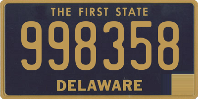 DE license plate 998358