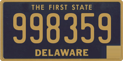 DE license plate 998359