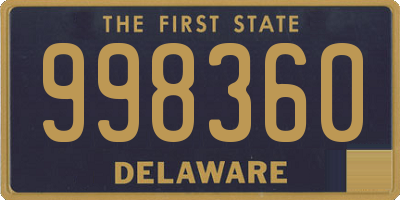 DE license plate 998360