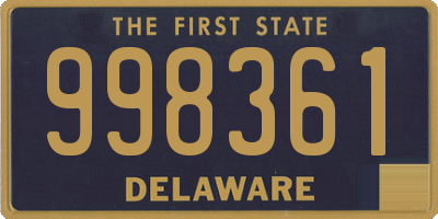 DE license plate 998361