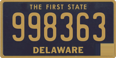 DE license plate 998363