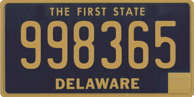 DE license plate 998365