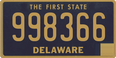 DE license plate 998366