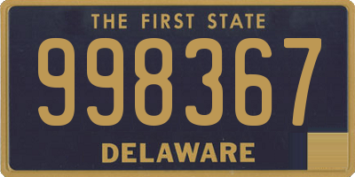 DE license plate 998367