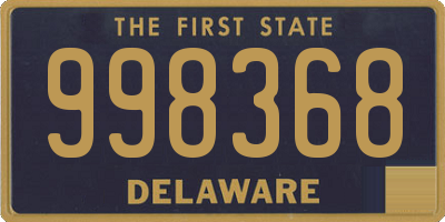 DE license plate 998368