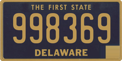 DE license plate 998369