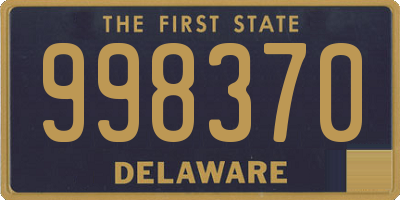 DE license plate 998370