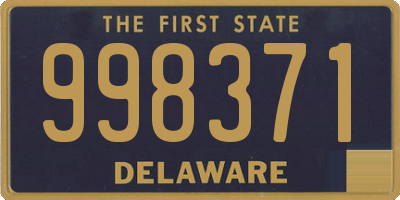 DE license plate 998371