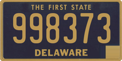 DE license plate 998373