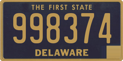 DE license plate 998374