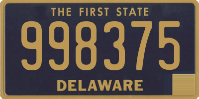 DE license plate 998375