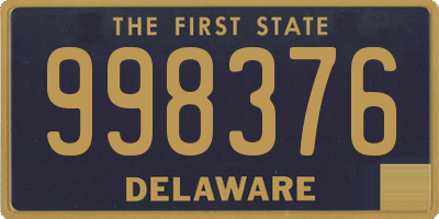 DE license plate 998376