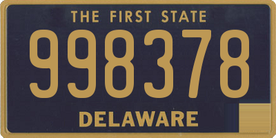 DE license plate 998378