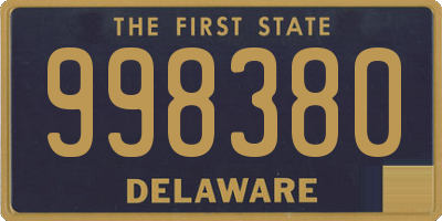 DE license plate 998380