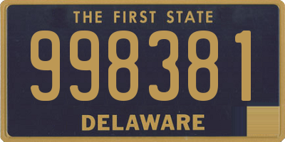 DE license plate 998381