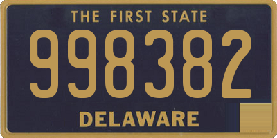 DE license plate 998382