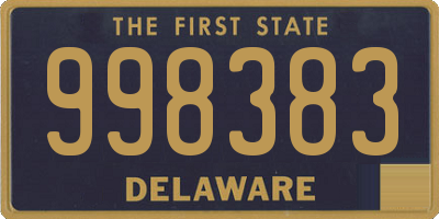 DE license plate 998383