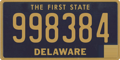 DE license plate 998384