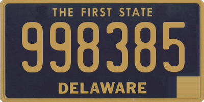 DE license plate 998385