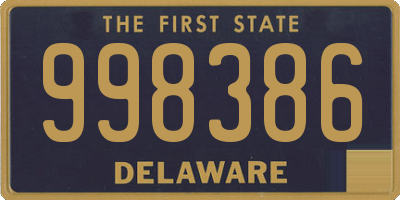 DE license plate 998386