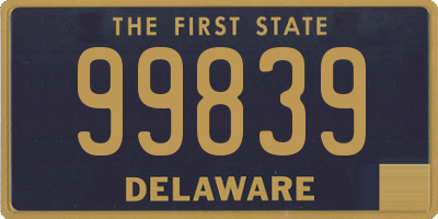 DE license plate 99839