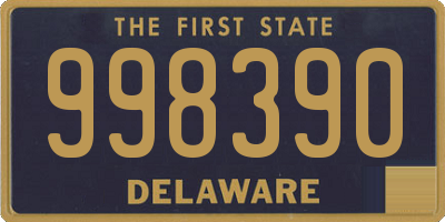 DE license plate 998390