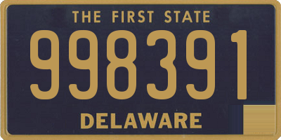 DE license plate 998391