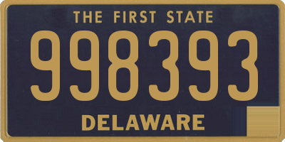 DE license plate 998393