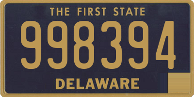 DE license plate 998394