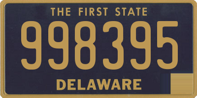 DE license plate 998395